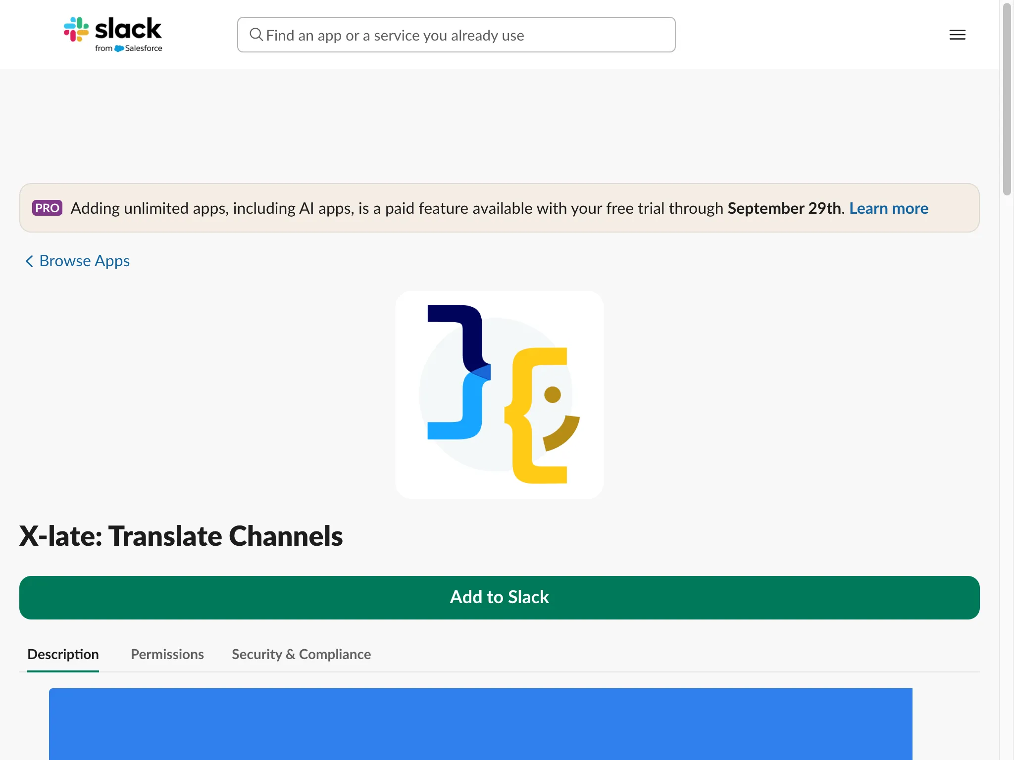 X-late marketplace page